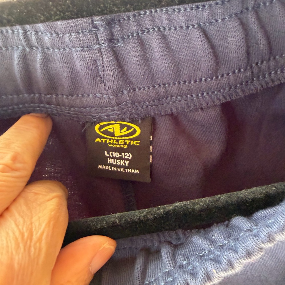 Athletic Works Navy and Yellow Kids'‎ Waistband Shorts - Picture 6 of 7